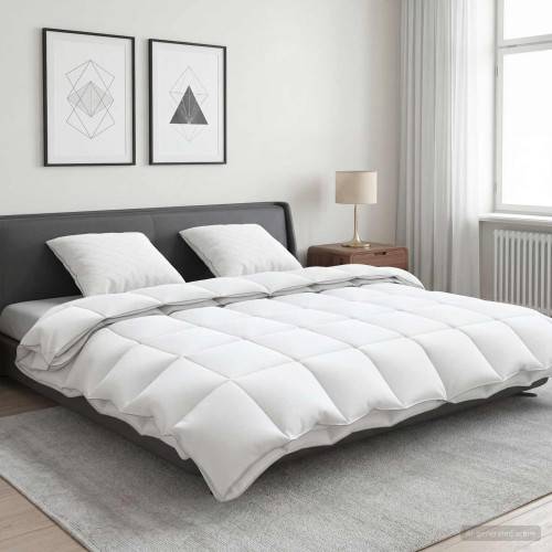 90% Gåsdun Täcke Set FULDA 3 st 200 x 220 cm Alla årstider Vit