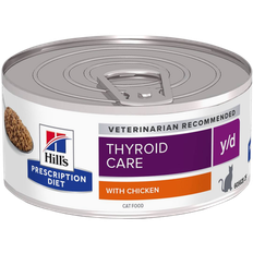 Hill's Prescription Diet Feline y/d Thyroid Care Chicken Canned - Wet Cat Food 156 g x 24