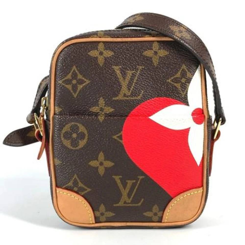 Louis Vuitton Vintage Pre-owned Pochette Skuldertaske - Vintage - Dame - Rød - ONE SIZE - Uld