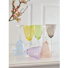 6 böhmiske vinglas – floral