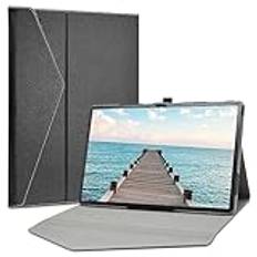 LiuShan Fodral för Lenovo Tab Extreme 14,5 tum, vikbart läderfodral fodral med stativ för Lenovo Tab Extreme TB570FU 14,5 tums surfplatta (inte kompatibel med andra surfplattor), svart