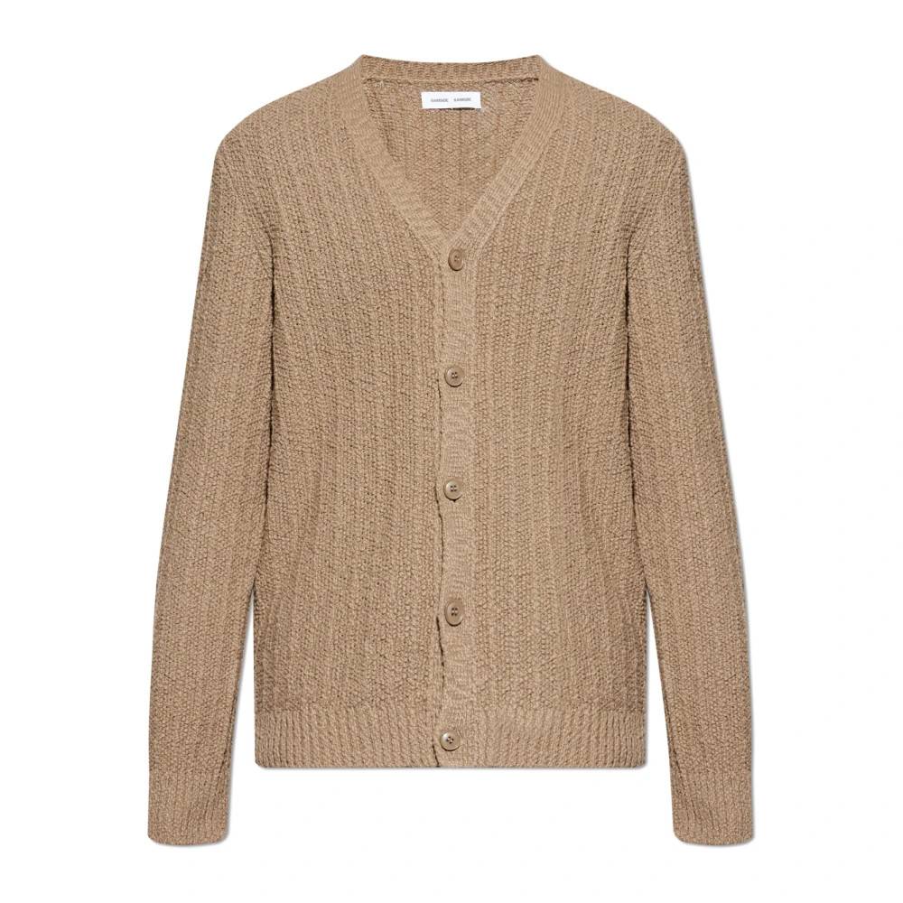 Samsøe Samsøe Cardigan Samicah - Strik - Herre - Beige - L - Bomuld