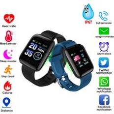 Smart armband blodtrycksmätning vattentät fitness tracker klocka pulsmätare stegräknare smartband kvinnor män