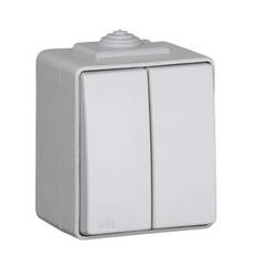 Efapel Kronbrytare IP65, IK07 Vit