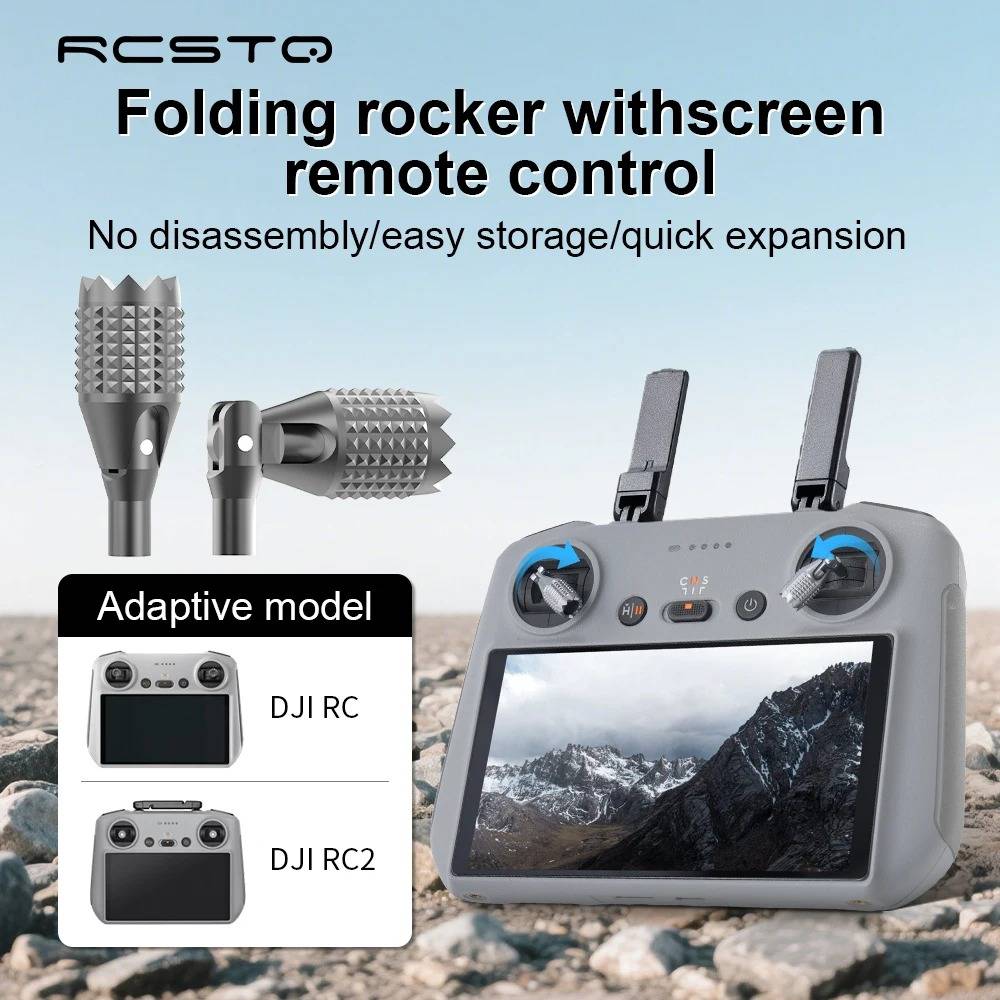 Folding Joystick For DJI FPV/Flip/Mavic 3 Pro/Neo/Mini 3/4Pro/2/Air 2S/3 RC-N3/RC 2/RC Remote Controller Thumb Rocker Accessory