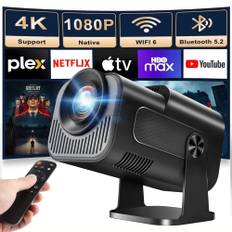 OBOSOE Mini 4K-projektor Full HD 1080p – Smart Android 11, 300 ANSI, WiFi 6, Bluetooth 5.0, 180° drejelig