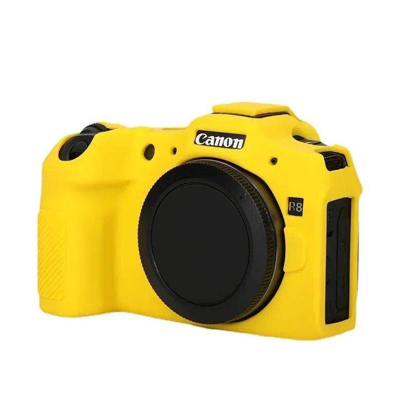 EOSR8 Silicone Armor Skin Camera Case Body Cover Protector för Canon EOS R8 Digital Camera svart