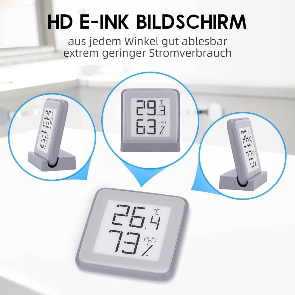 Trådløst termometer og hygrometer, hurtig opdateringshastighedssensor til overvågning i realtid, komfortabelt design til alle rum (ingen