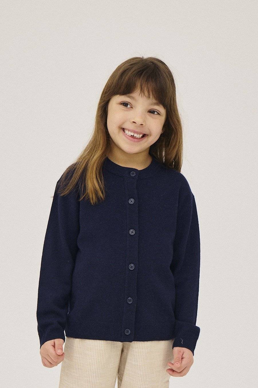 Magasin Strikka RWS Wool & Cashmere Cardigan Str 67 år / 116122 cm Cashmere Navy Cardigans.