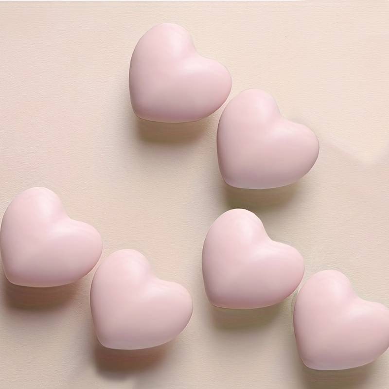 TEMU Drawer Knobs, Cabinet Knobs, Pull Handles, Blue And White Porcelain Ceramic Kitchen Cabinet Handles, Cabinet Bathroom Door Handles, Vanity Hardware, Drawer , 6pcs (pink Heart Shape)