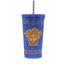 Versace - Medusa kopp med strass - unisex - metall/kristall - one size - Blå