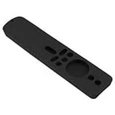 Silikonskydd för Xiaomi TV Stick 4K Anti-Slip Fjärrkontrollfodral med Snodd (Svart)