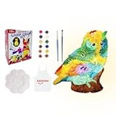 Måla din egen uggla-kit, måla din egen uggla-lampsats - Konst och hantverk målarsats,Owl Night Light Art Craft Kits, Måla din egen Owl Lamp för hem, skola, plantskola