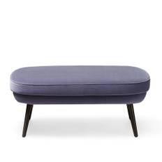 Walter Knoll - 375 Stool 375-H1, Oak Burned, Fabric Cat. 32 Harald 2 512 Pumpkin, Standard Piping, Synthetic Glides - Fotpallar - Walter Knoll Team - Orange - Metall/Trä/Textilmaterial