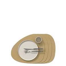 LIND DNA 4-Set Table Mat Curve L Corduroy |Beige |37X44 cm