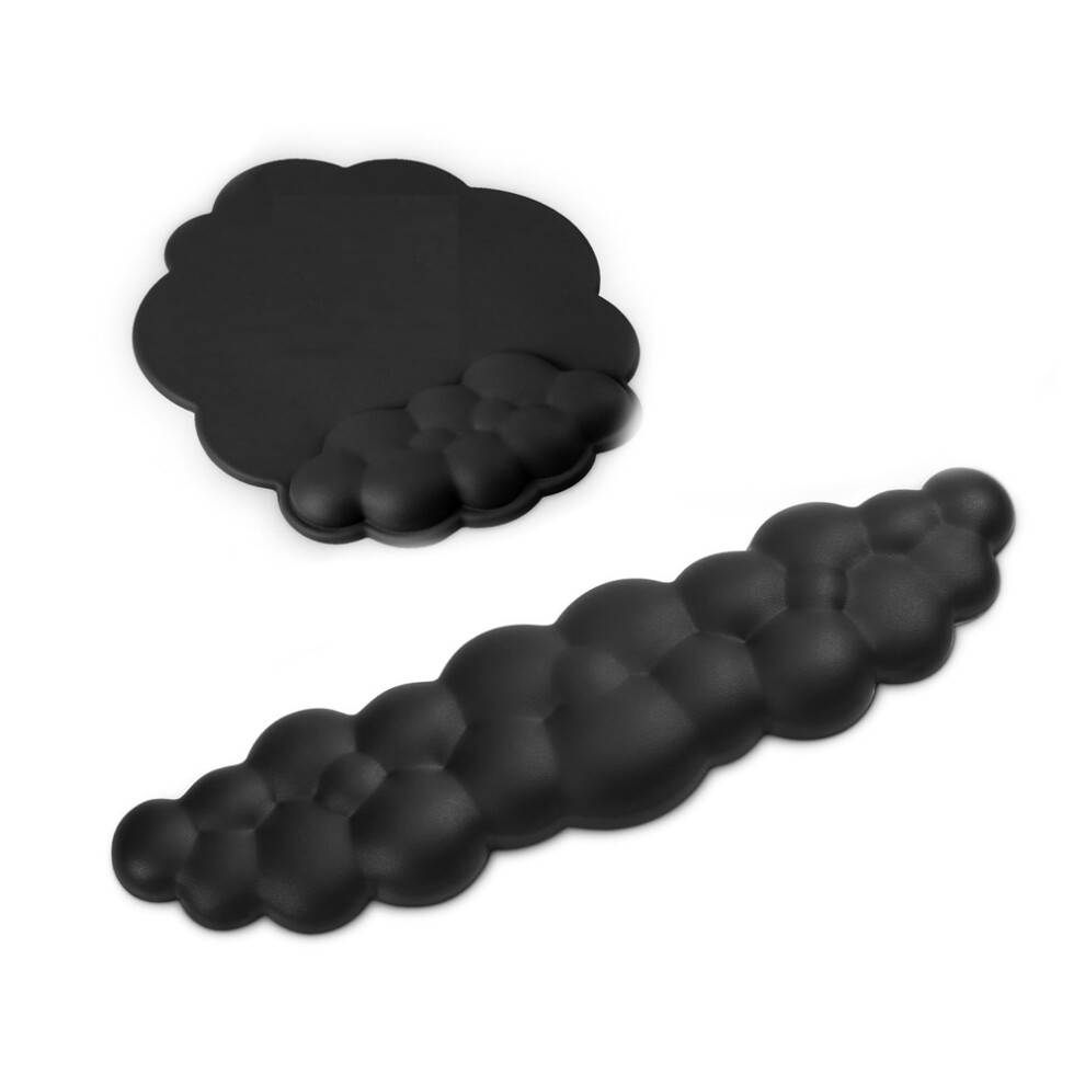 Cloud Wrist Rest Kit Ergonomic Keyboard Wrist Rest Mouse Wrist Rest Computer Gaming Wrist Rest Non-Slip Base Black.