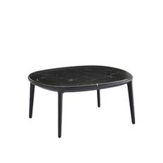 Maxalto - Caratos Small tabel 51, Graphite painted, Marquinia Black Marble top - Små borde og sideborde - Antonio Citterio - Hvid - Metal/Sten