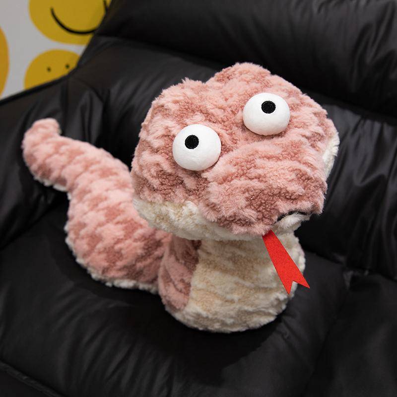 Gosedjur Tecknad 45-110cm Stora Ögon Orm Plyschleksak Mjuk Fluffig Lång Orm Baby Lugnande Docka Julklappar Dekor