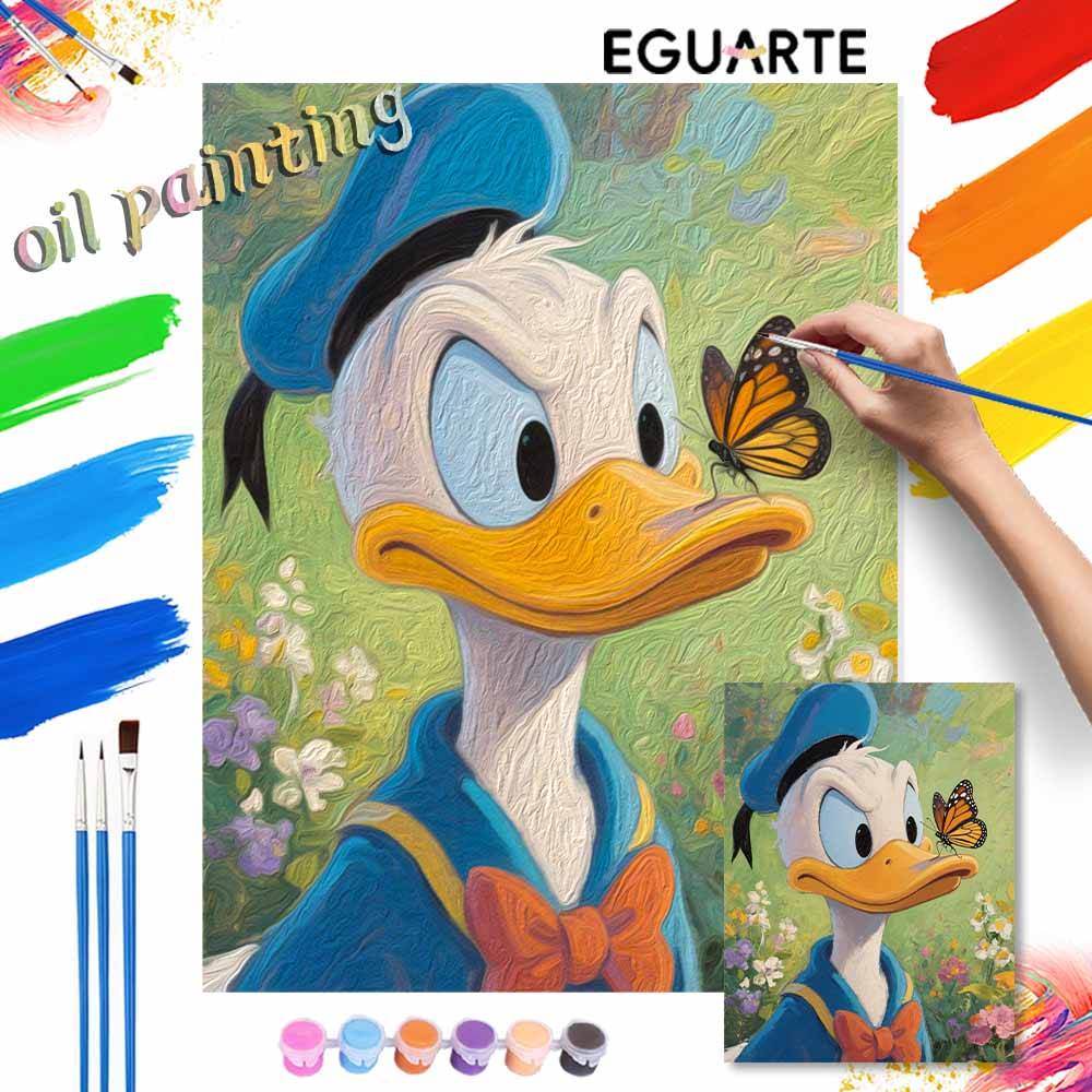 Disney Kalle Anfjärilsträdgård Digital Oljemålning Konstkit Handmålad Heminredning