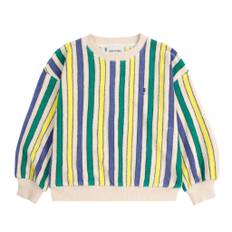 Bobo Choses Multicolor Stribet Sweatshirt I Frotté Offwhite 8-9 Y  Creme  8-9 år  mand