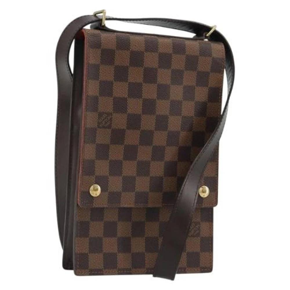 Louis Vuitton Vintage Pre-owned Vintage Damier Ebene Skuldertaske - Vintage - Dame - Brun - ONE SIZE - Uld
