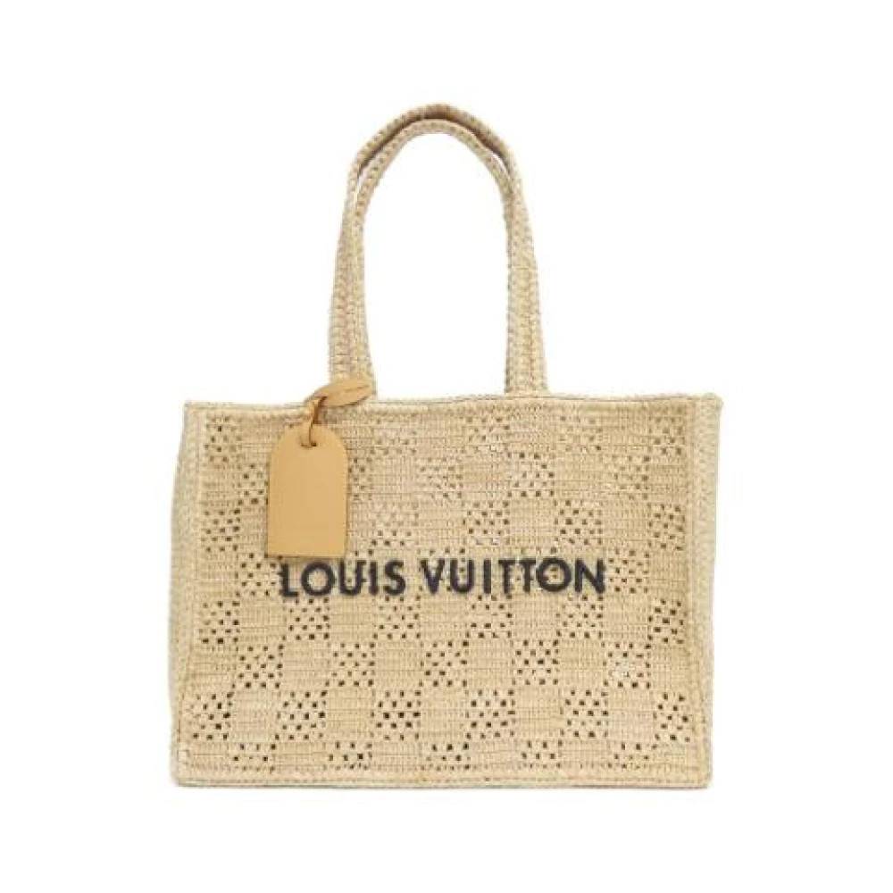 Louis Vuitton Vintage Pre-owned Damier Raffia Tote Bag - Vintage - Dame - Beige - ONE SIZE -