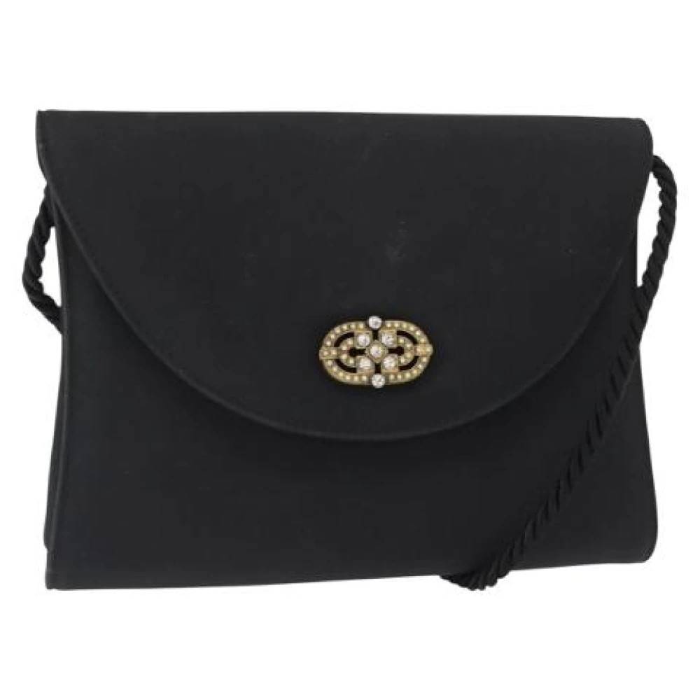 Salvatore Ferragamo Pre-owned Pre-owned Nylon Skuldertaske - Vintage - Dame - Sort - ONE SIZE - Uld