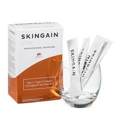 SKINGAIN plus med kollagen type 1 og 2, pycnogenol og vitamin C - 30 rør