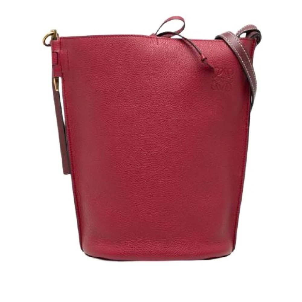 Loewe Pre-owned Pre-owned Bucket Bag - Vintage - Dame - Rød - ONE SIZE - Uld