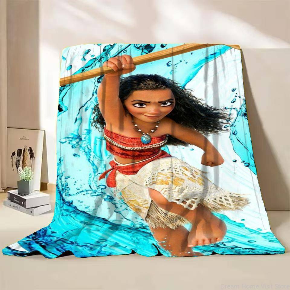 Disney Moana Duffy Flanellpläd för Säng Soffa Hem Sovrum Kontor Resa Barns Överkast Barn Vinter Varma Gåvor black
