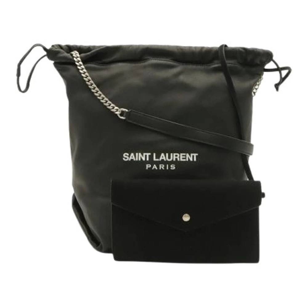 Yves Saint Laurent Vintage Pre-owned Vintage Skuldertaske - Vintage - Dame - Sort - ONE SIZE - Uld
