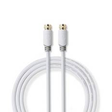 Satellite & Antenn kabel | F-Hane | F-Hane | Guldplaterad | 75 Ohm | Enskaligt skydd | 2.00 m | Rund | PVC | Vit | Kartong med fönster