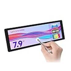 Waveshare 7.9inch IPS Touch Screen, 400 x 1280 Pixel, Toughened Glass Panel, HDMI Interface, with Hi-Fi Speaker, Collapsible Stand & Metal Case, compatible with Raspberry Pi/Jetson Nano/Core3566/PC