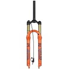 GEIRONV Aluminiumlegering MTB Cykelupphängningsgaffel, 27,5/29 Tum Skivbroms Färd 120 Mm Rakt Rör Snabbkopplingsluftgaffel MTB/XC/AM/FR(Orange-remote lock,27.5inch)