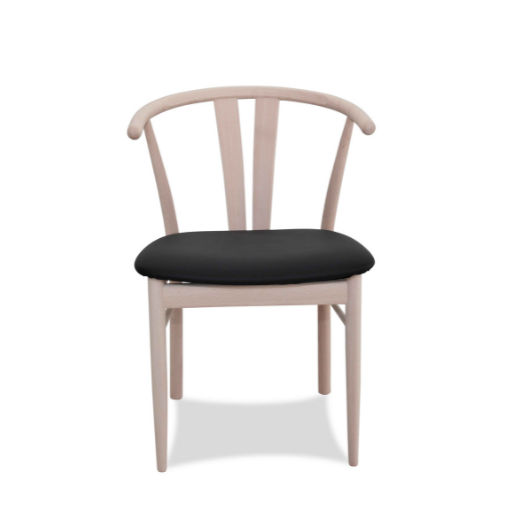 Rydeberg Furniture - Maja spisebordsstol - Bøg med lædersæde | Møbelsalg.dk