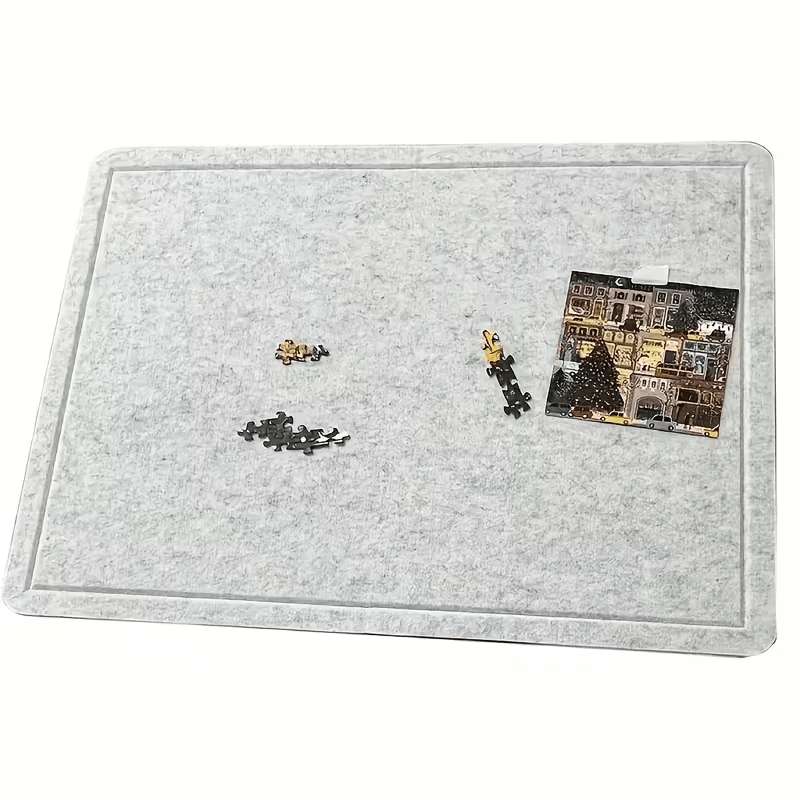 TEMU Puzzle Board Capacity For 1000pcs Jigsaw, Portable Puzzle Table And Board, Felt Integrated Puzzle Mat, Art Framing Supplies, Puzzle Storage Frame Tool, Puzzle Not Included