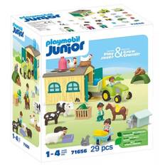 PLAYMOBIL JUNIOR Bauernhof-Abenteuer mit Traktor, Anhänger & Tieren 71656