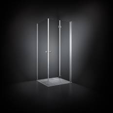 Dansani Match brusehjørne, model A+B, 87x87 cm, klart glas, satin profil