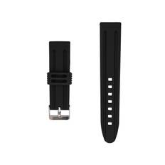 Klockarmband 24 mm - svart gummi