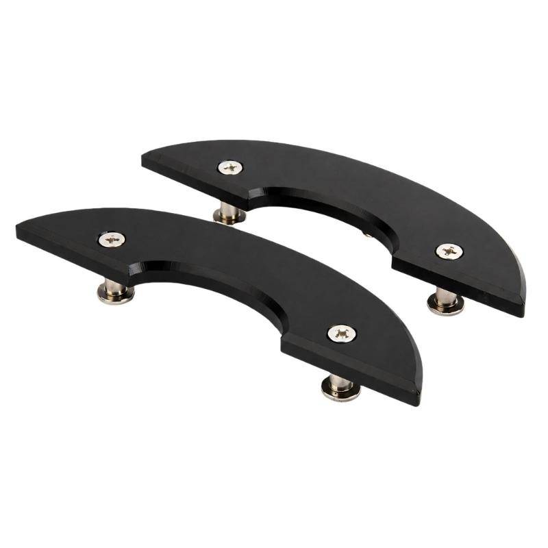 Polyuretan Skateboard Däckskydd för Nos- och Svansområden, Två Böjda Skyddsstycken med Synliga Monteringspunkter för Daglig Kontakt black