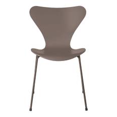 Fritz Hansen - Sjuan 3107 Deep Clay Lackad/Brown Bronze - Spisebordsstole - Arne Jacobsen - Metal/Træ