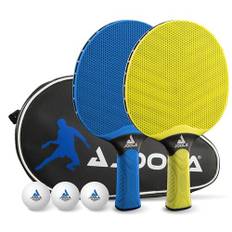 JOOLA Bordtennissæt, 2 bat, 3 bolde og taske til udendørsbrug.