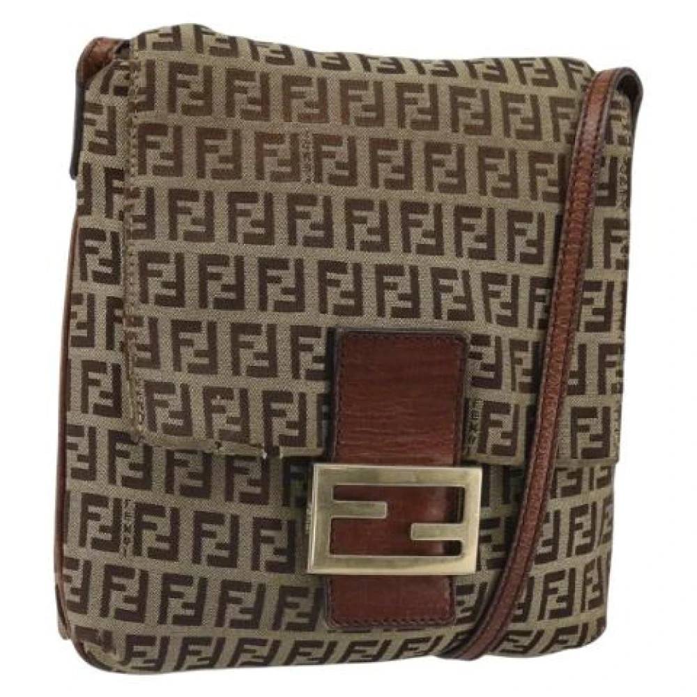 Fendi Vintage Pre-owned Vintage Canvas Crossbody Taske - Vintage - Dame - Brun - ONE SIZE -