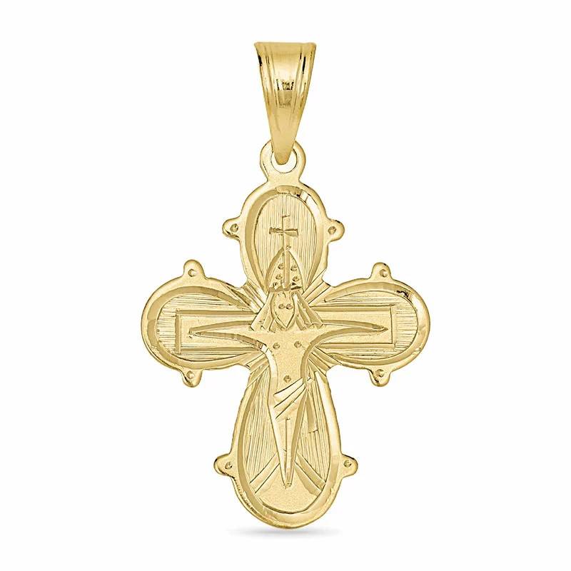17 x 29 mm dagmarkors i 14 karat guld - Amoré - Vedhæng