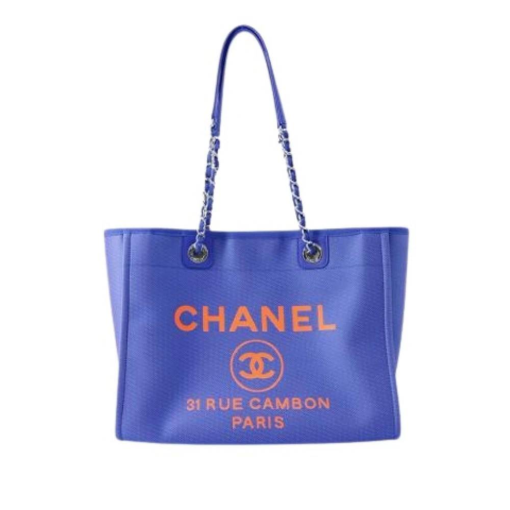 Chanel Vintage Pre-owned Deauville Tote Bag - Vintage - Dame - Lilla - ONE SIZE - Uld