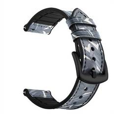 För Samsung Galaxy Watch 42mm 20mm Silikon Kohud Läder GW-Rose Gold Style Watch Band