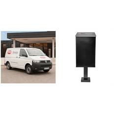 Homebox Sort Smart Pakkepostkasse - Med Stander - INCL. montering