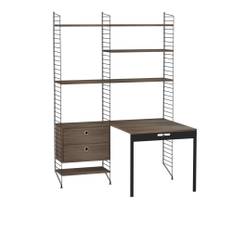 String - String Arbejdsplads E Valnød Sort - Reolsystem - Nils Strinning - Sort