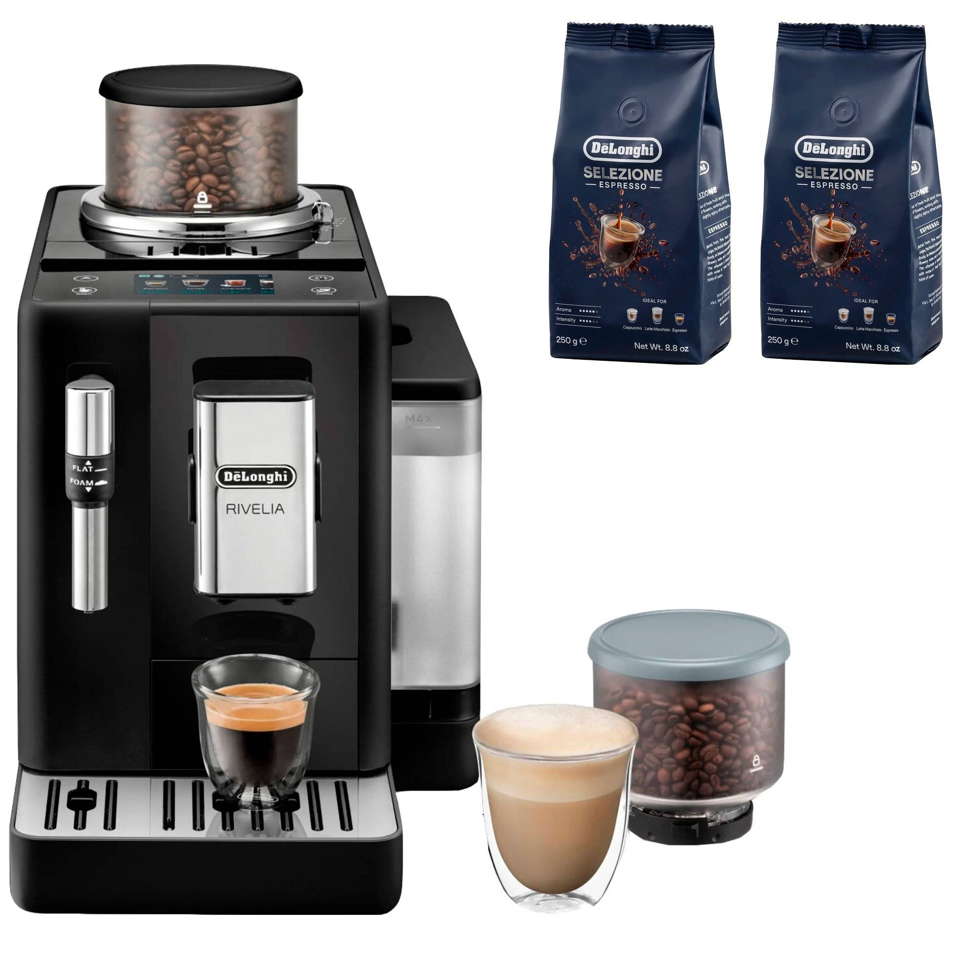 Delonghi Rivelia Automatisk kaffemaskin & 2 st kaffebönor DLSC600