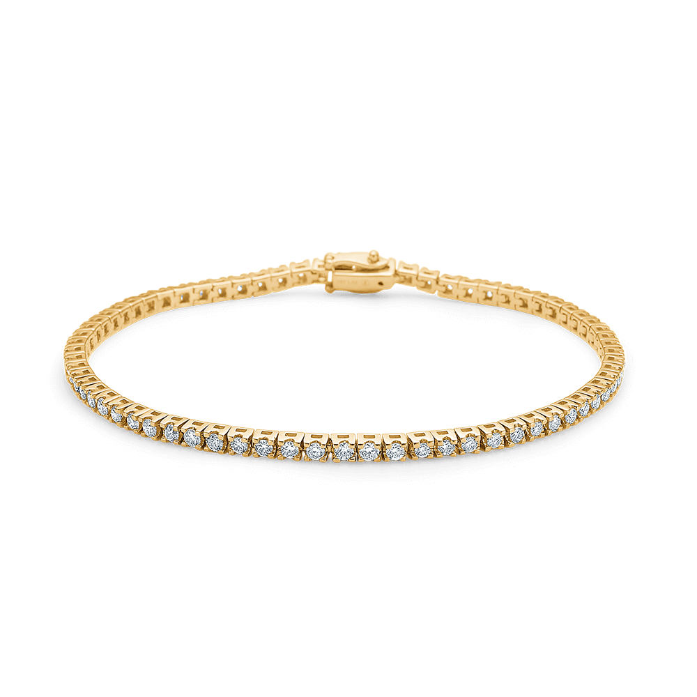 TENNIS armbånd i 14 kt. guld m. 1,53 ct. brillanter